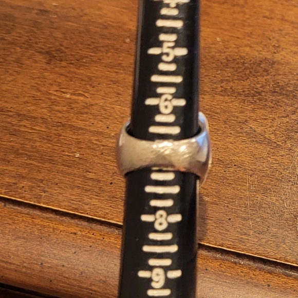 Belle Etoile Galaxy Sterling Silver Beige Enamel CZ RING Size 7 - Picture 6 of 6